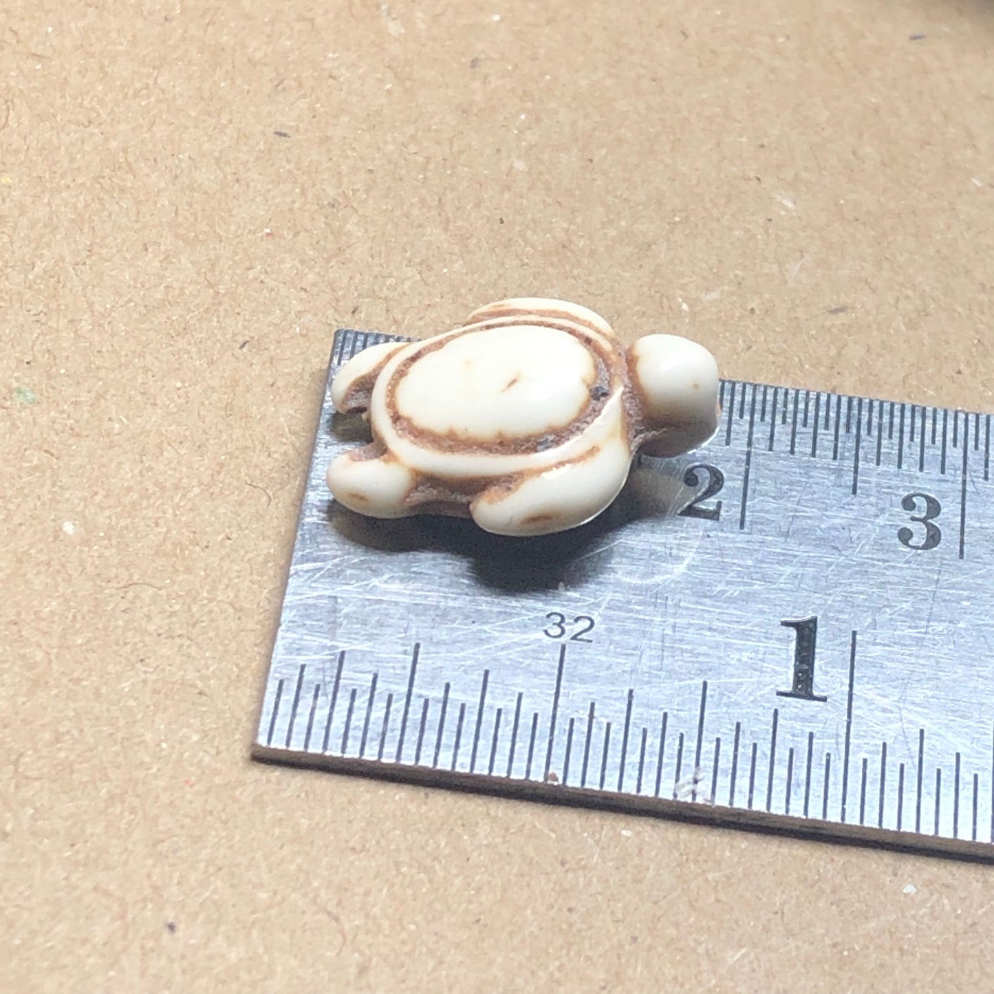 White Howlite turtle beads