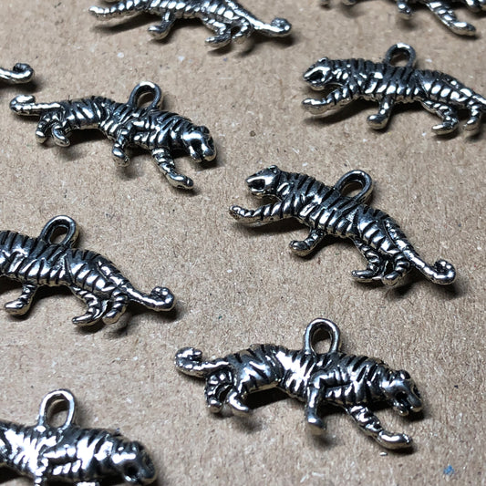 Twelve prowling tiger charms