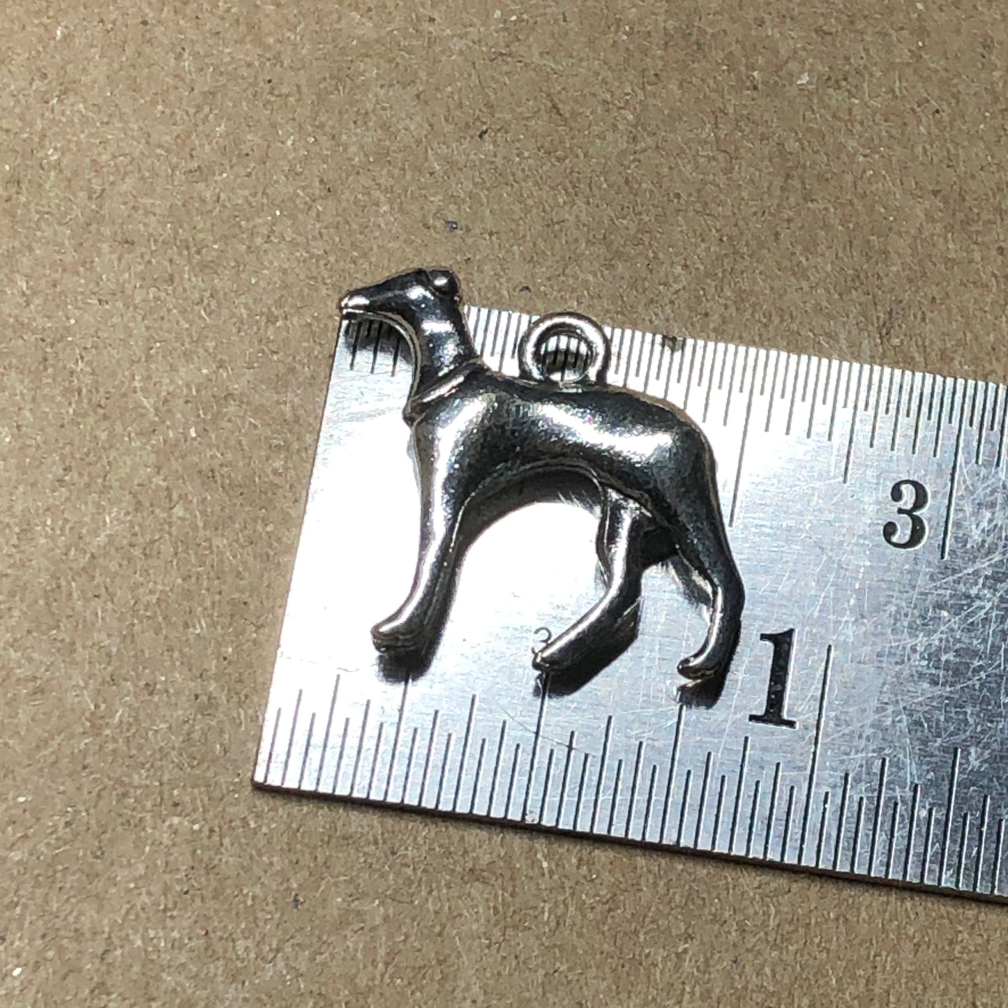 Six greyhound lurcher dog charms