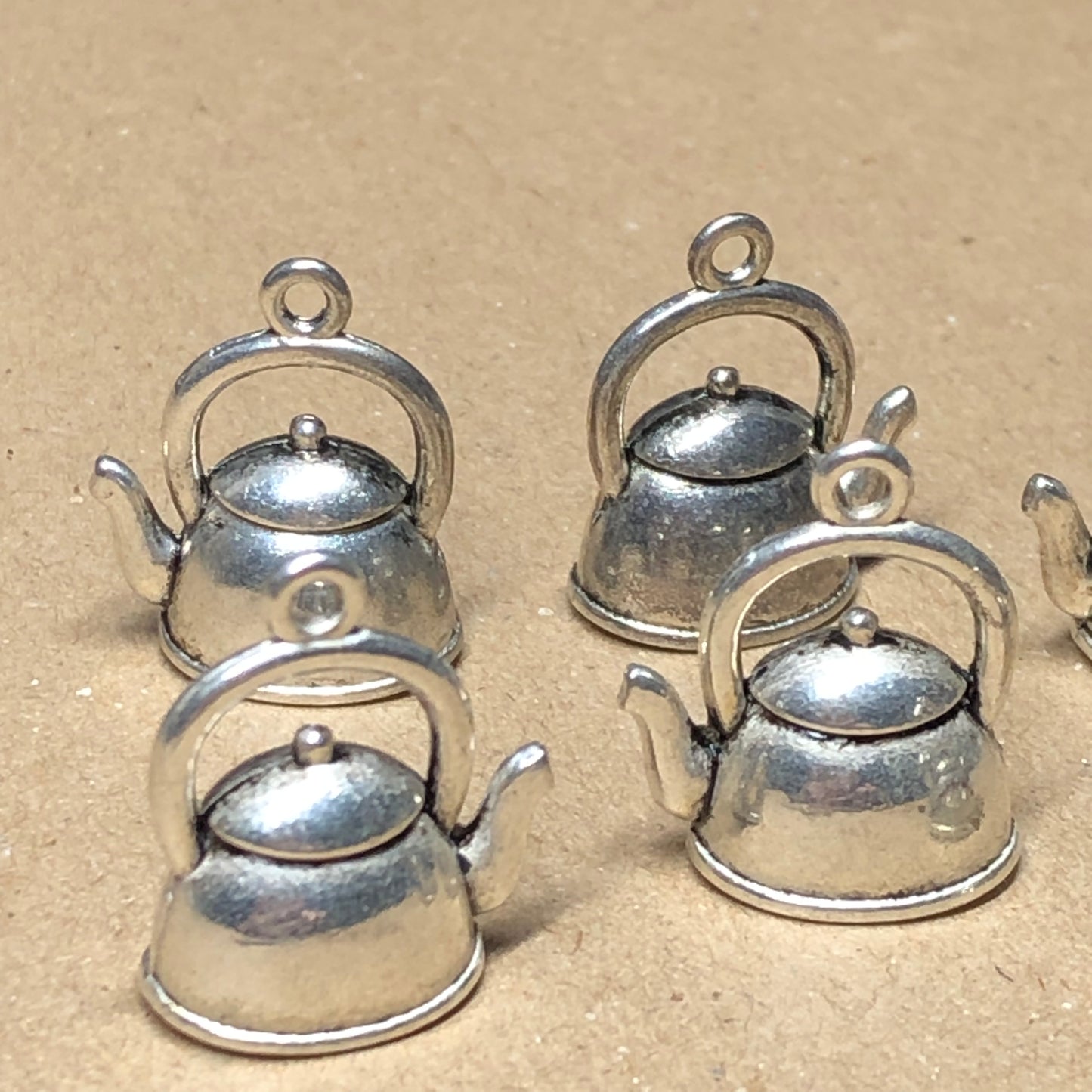 Six teapot kettle charms