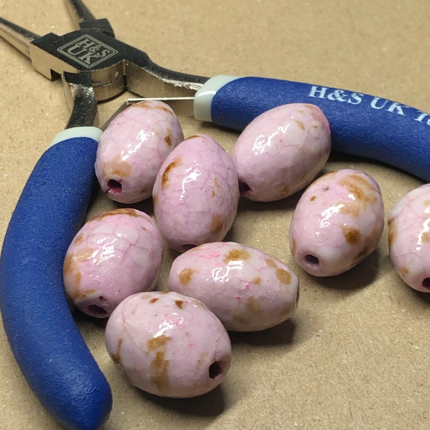 Pink dragon egg beads