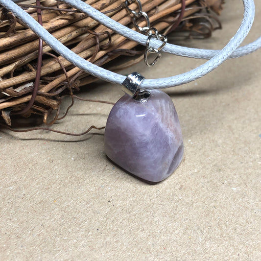 Tumbled Amethyst stone necklace