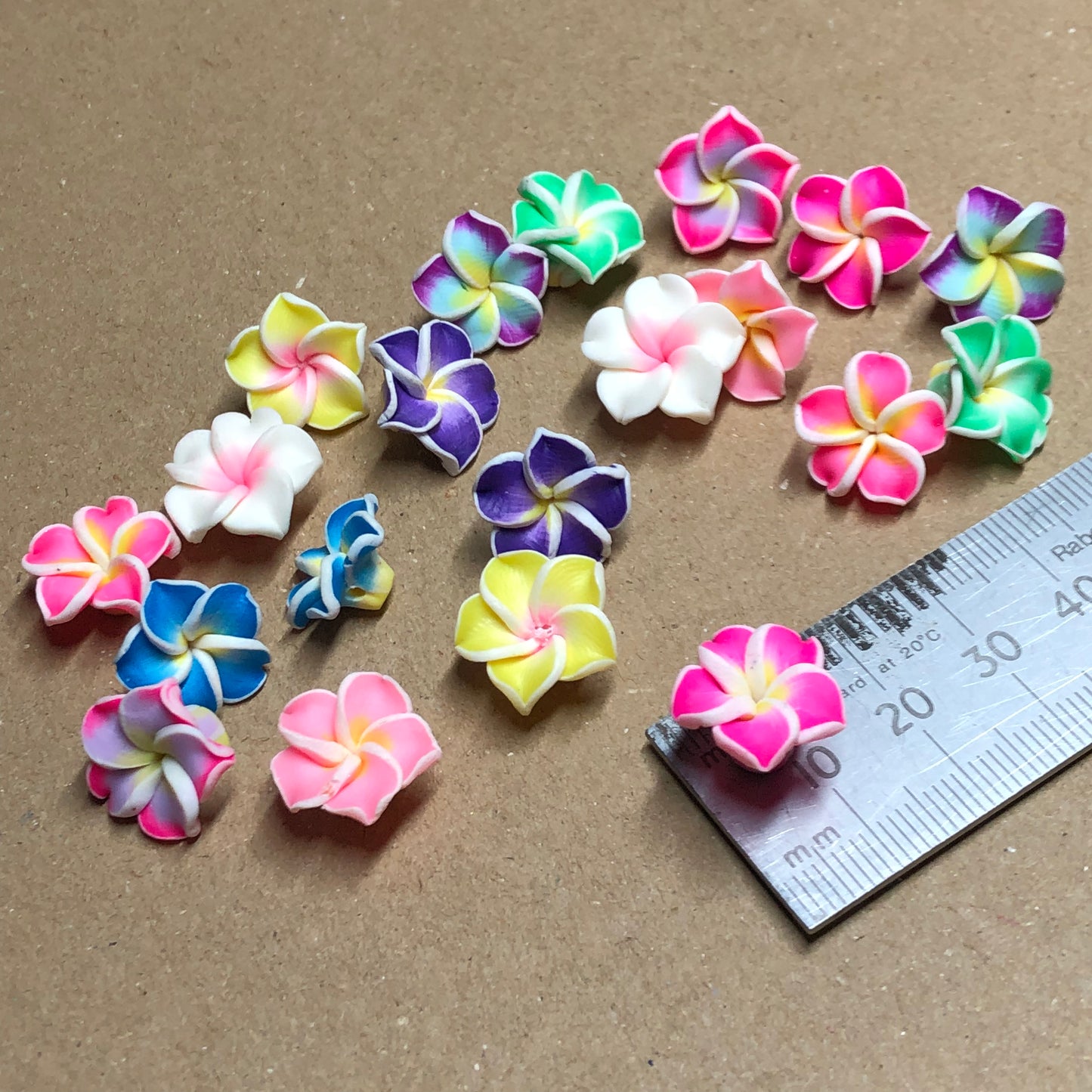 Fimo flower beads 15mm