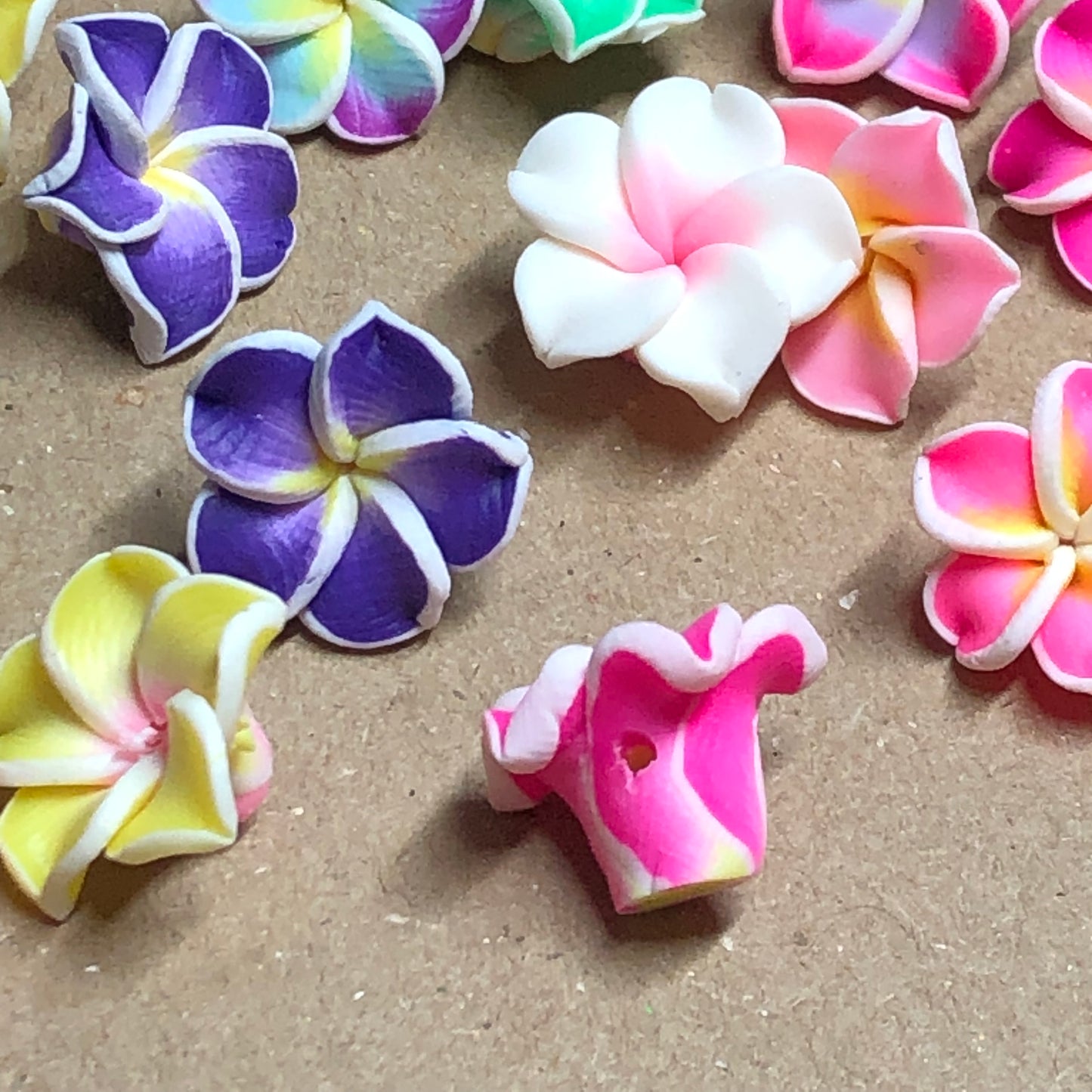 Fimo flower beads 15mm