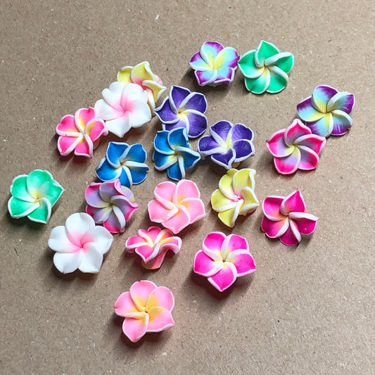 Fimo flower beads 15mm