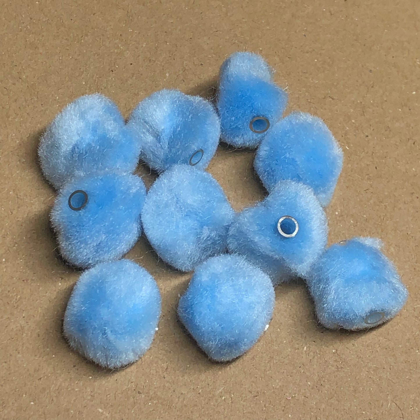 Blue fur beads