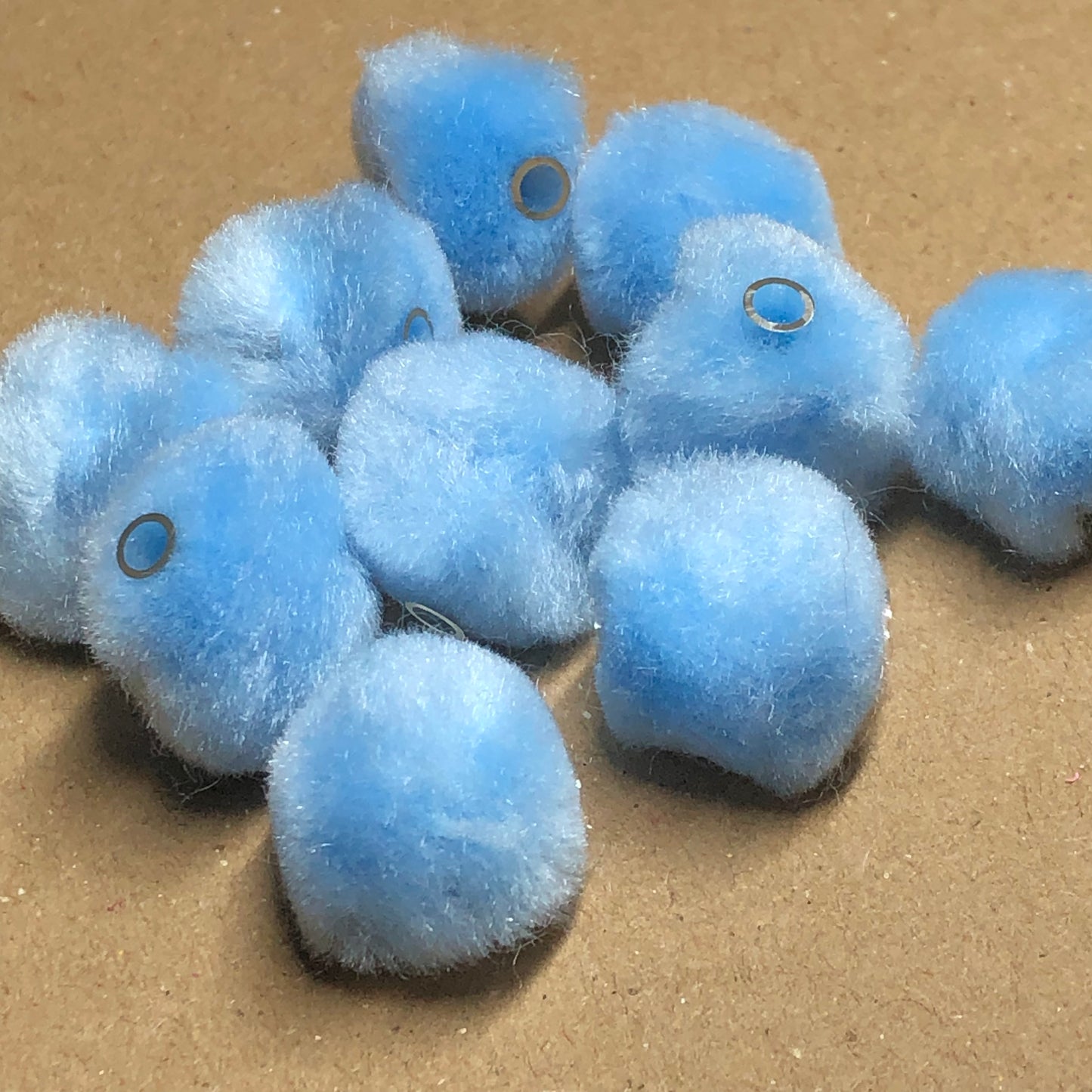 Blue fur beads