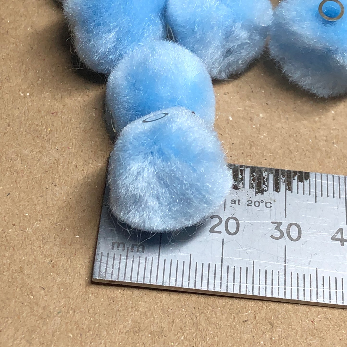 Blue fur beads