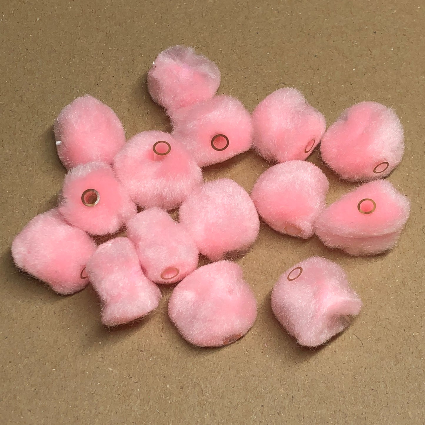 Pink fur beads