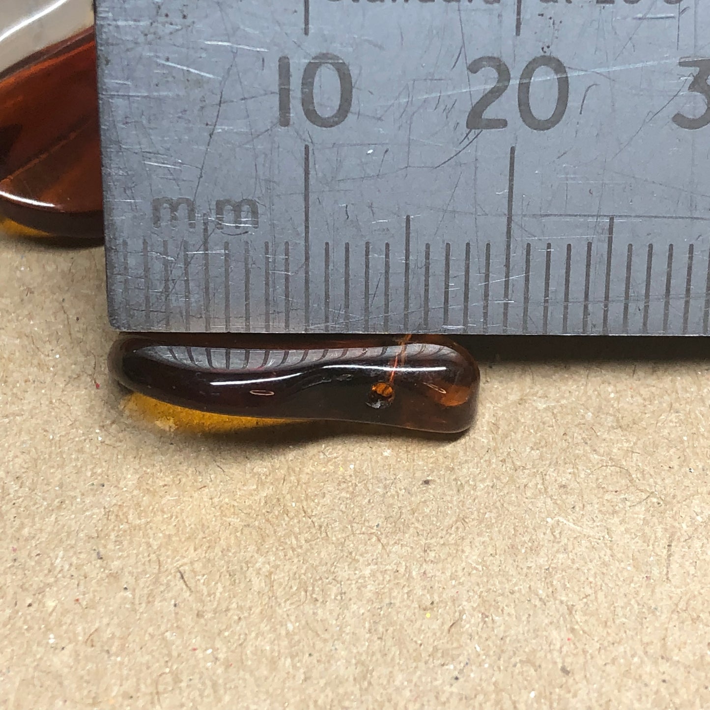 Mixed brown and beige glass leaf beads