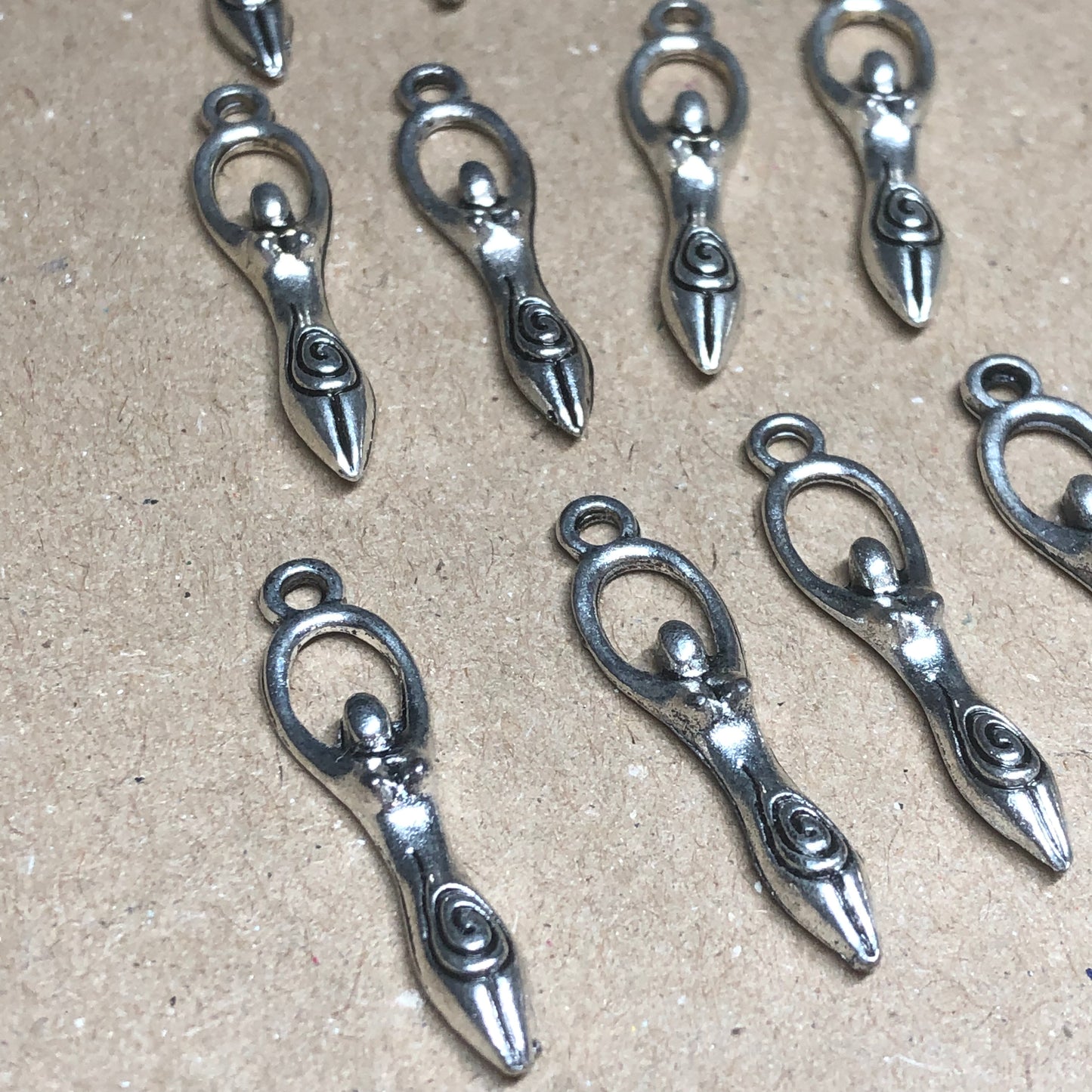 Twelve goddess charms