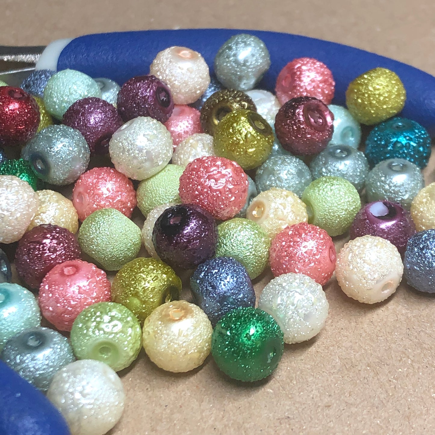 Mixed colourful acrylic dew beads 8mm