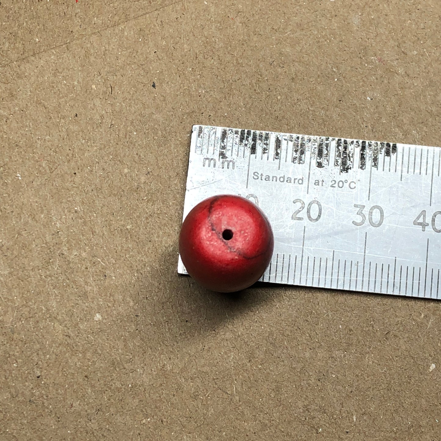 Chunky red Howlite beads 20mm