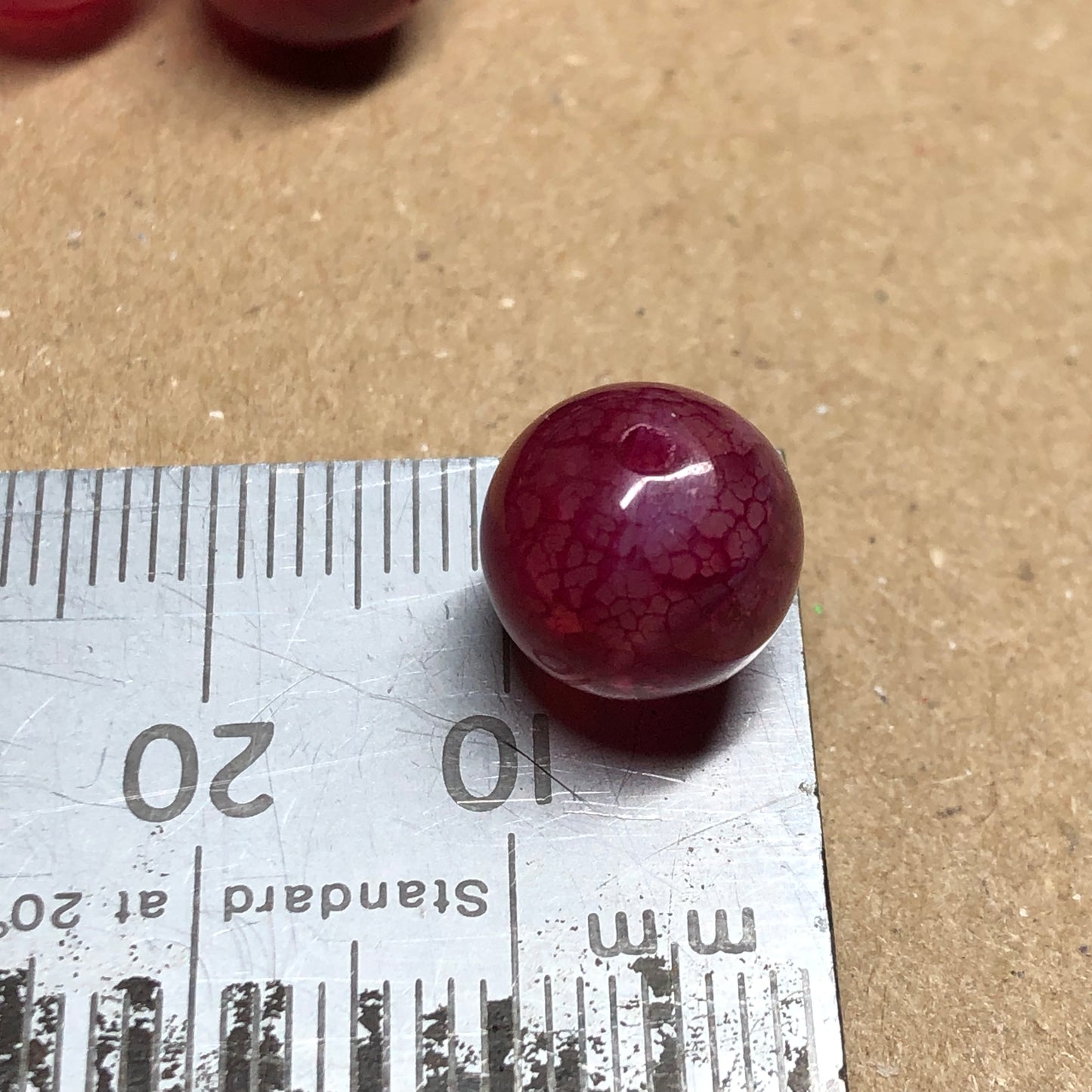 Smooth pink agate round beads