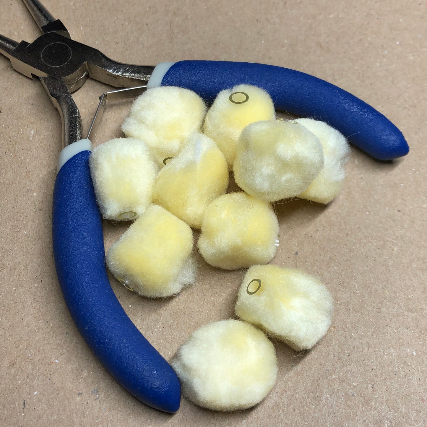 Yellow fur beads