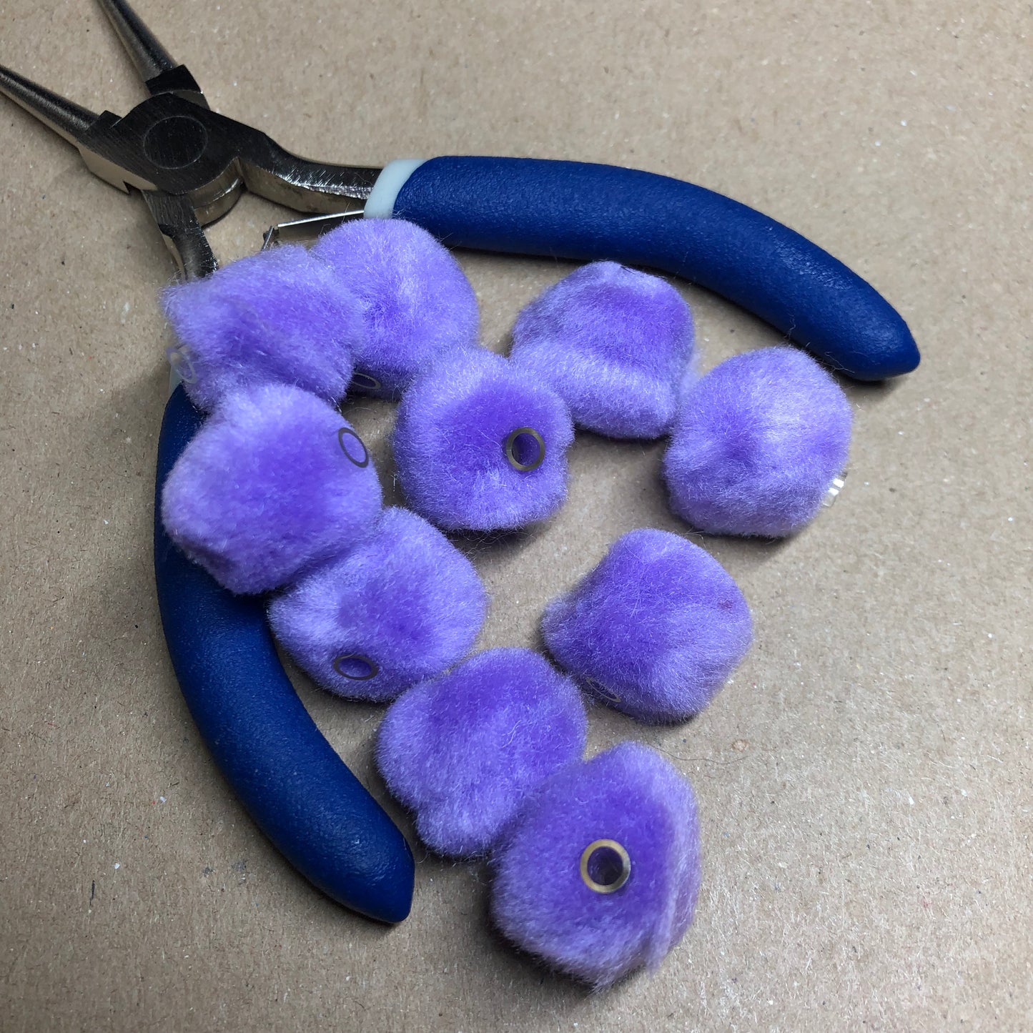 Purple fur beads