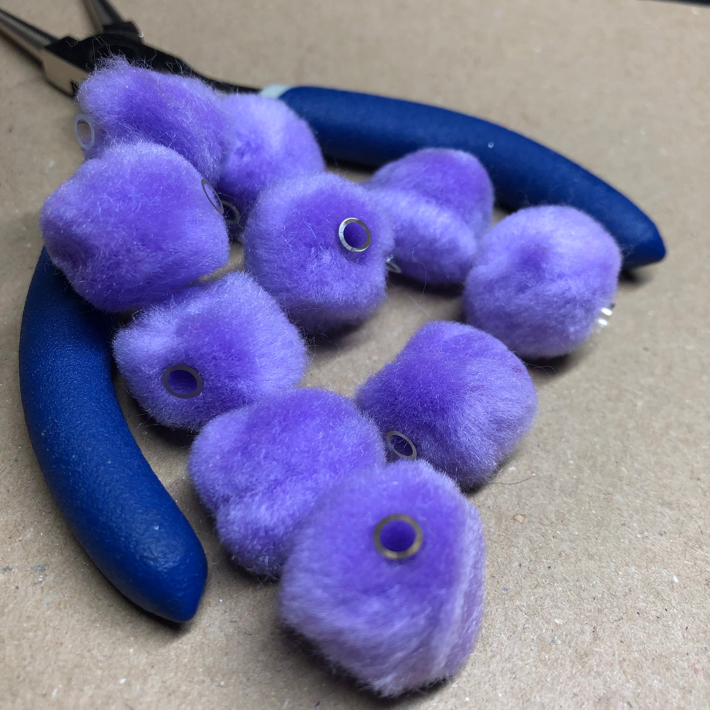 Purple fur beads