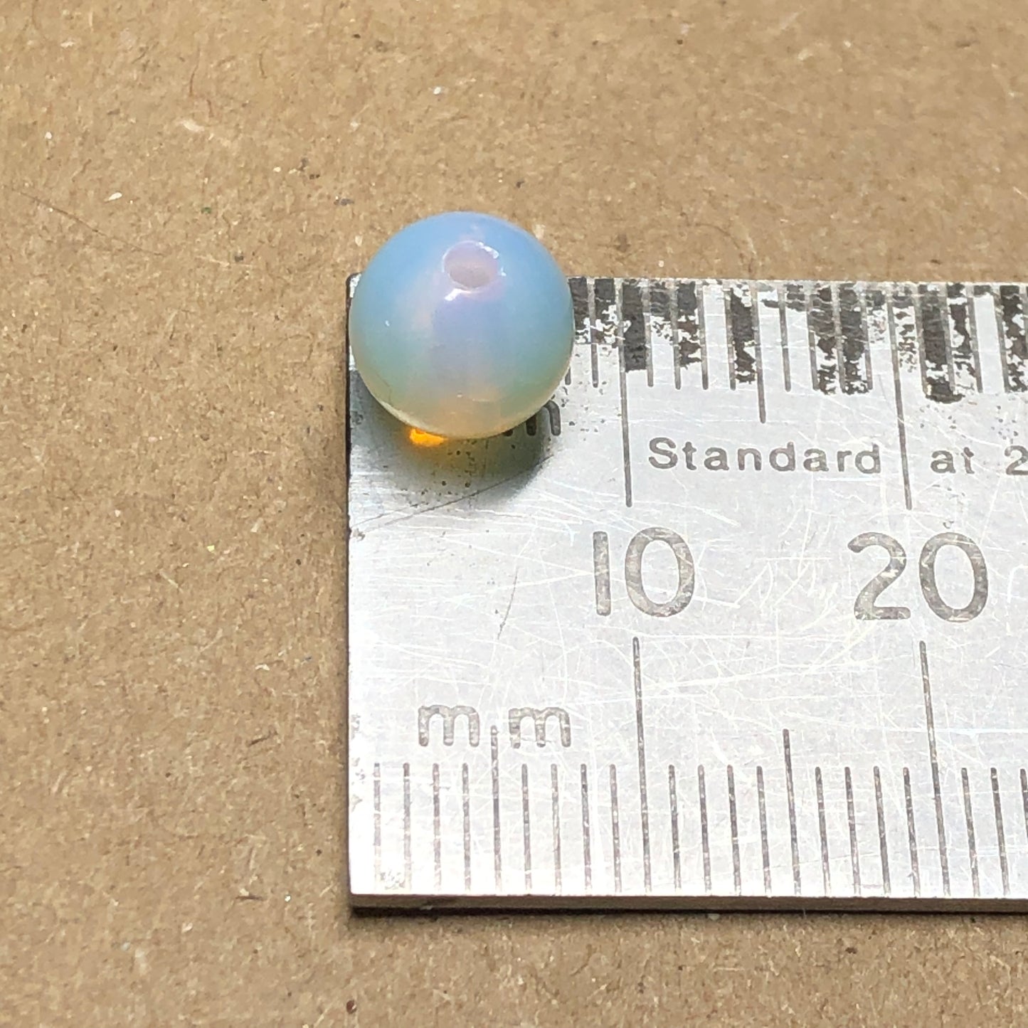 Round opalite glass beads 8mm