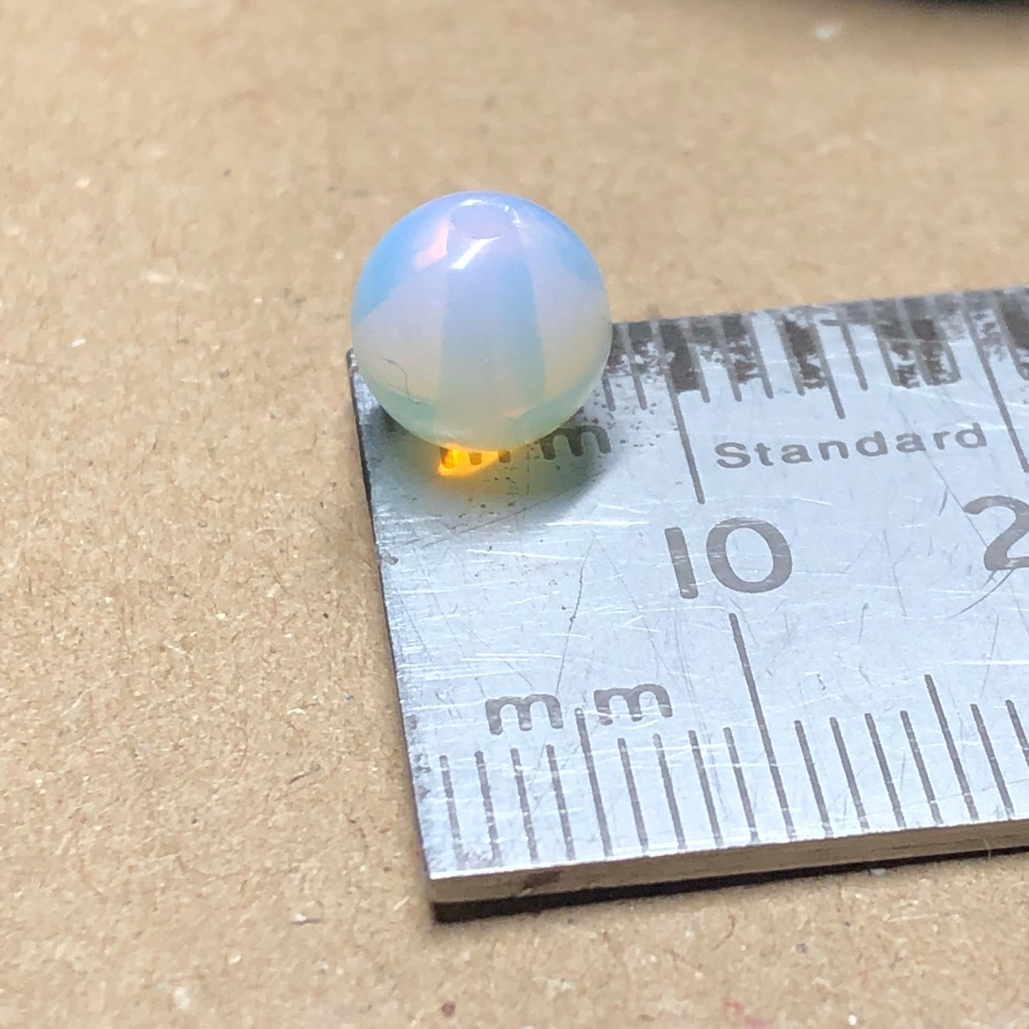 Round opalite glass beads 8mm