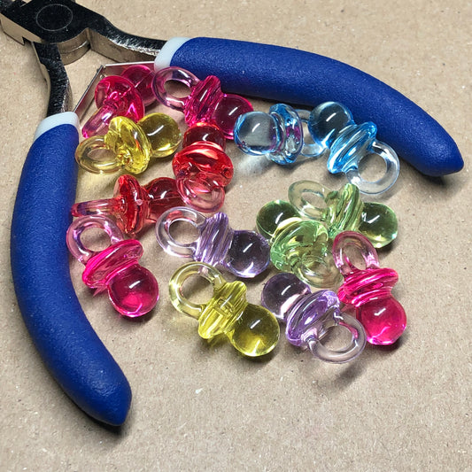 Acrylic pacifier dummy charms