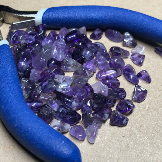 Amethyst chip beads