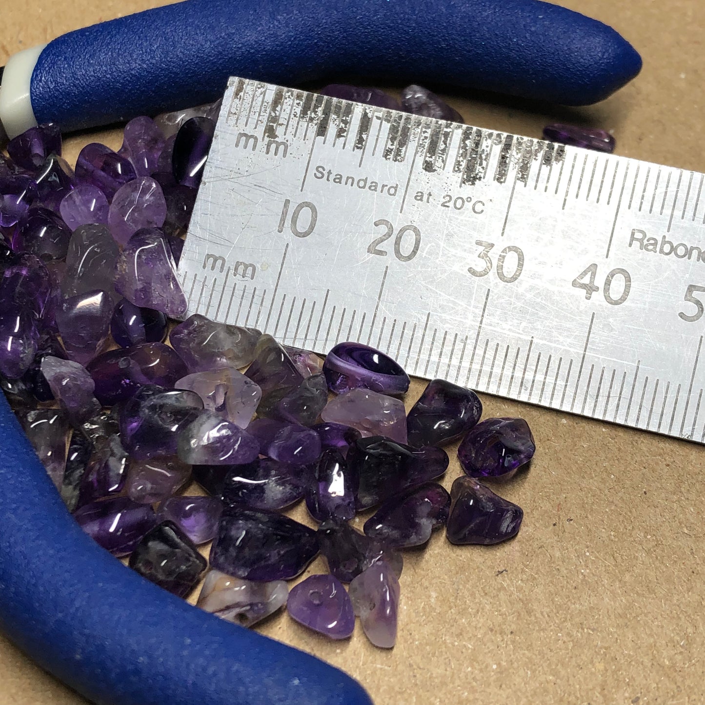 Amethyst chip beads