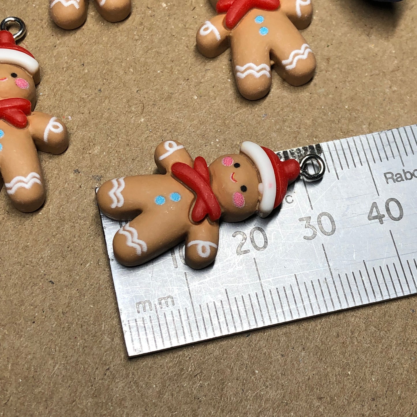 Gingerbread man resin charms