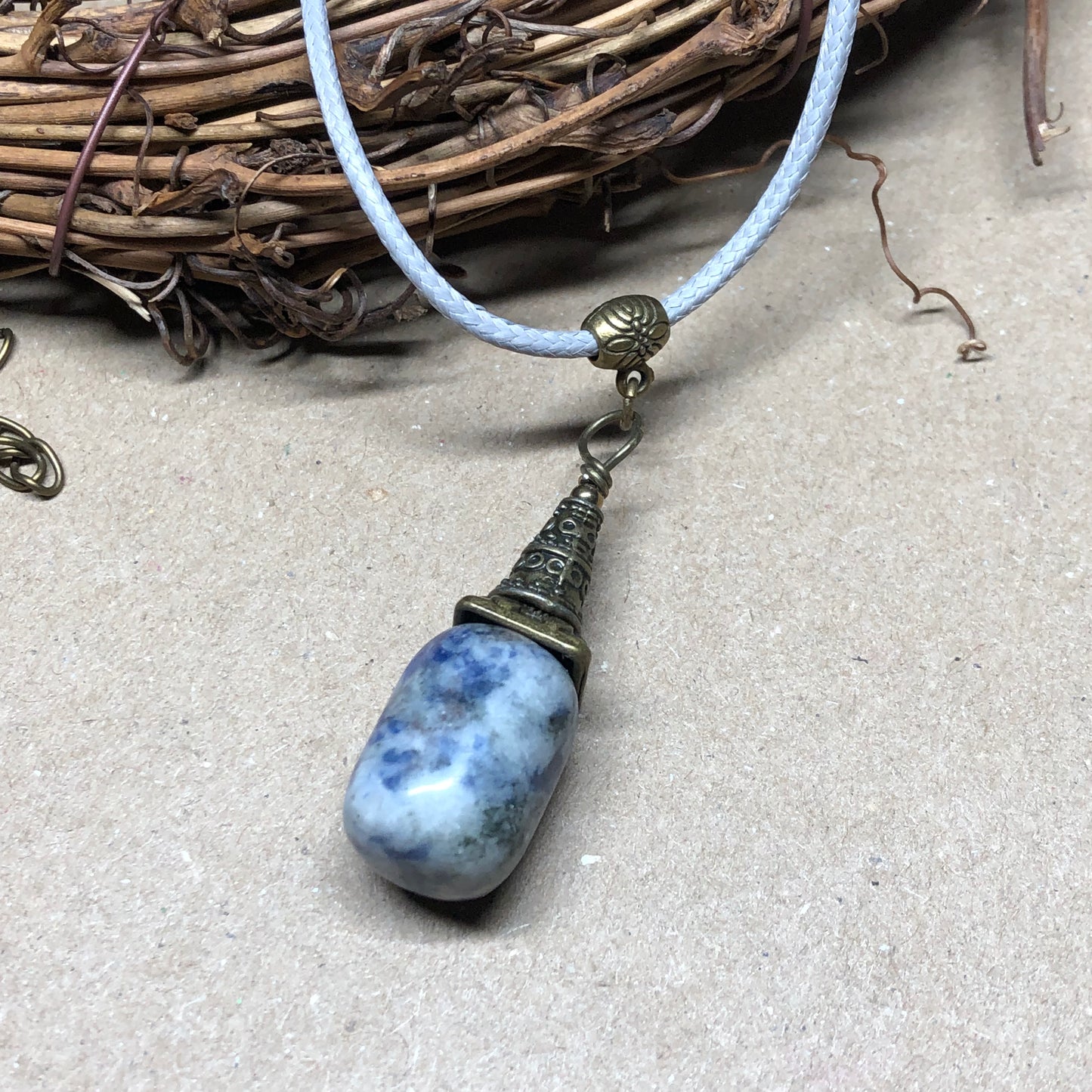 Sodalite handmade necklace gift set