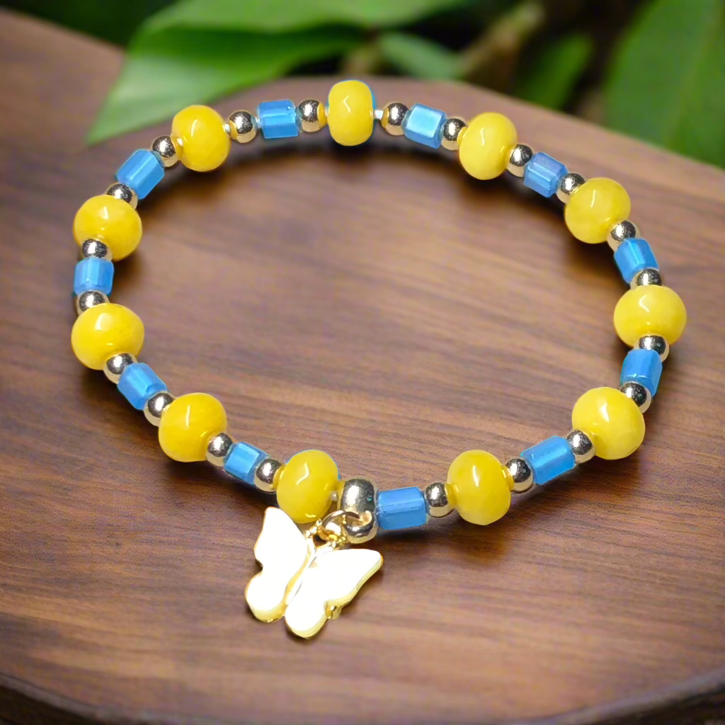 Butter Fly Skies elasticated bracelet