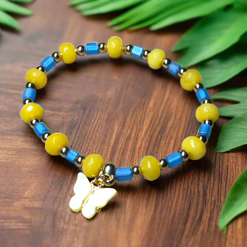 Butter Fly Skies elasticated bracelet