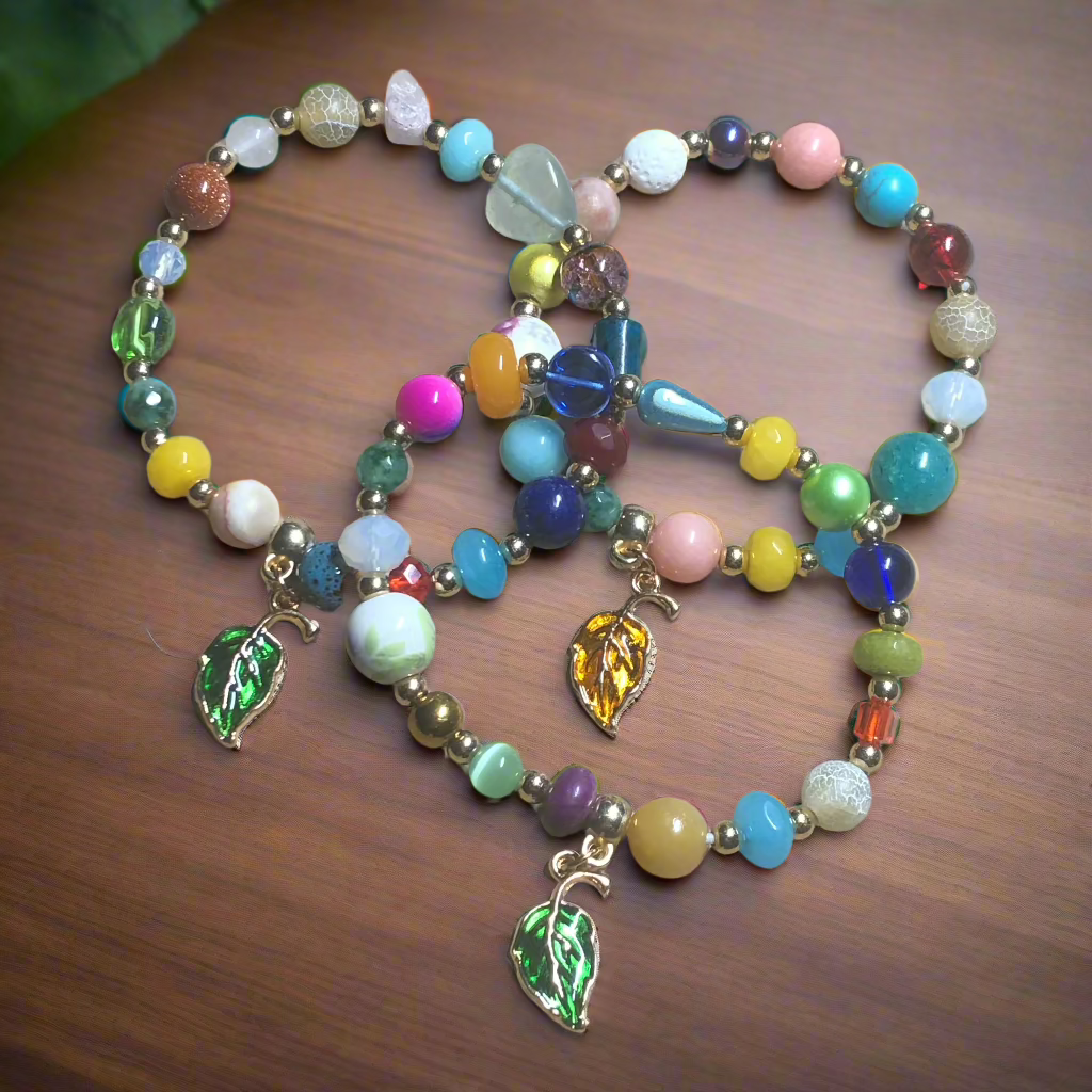 Shanara - rainbow gemstone elasticated bracelet