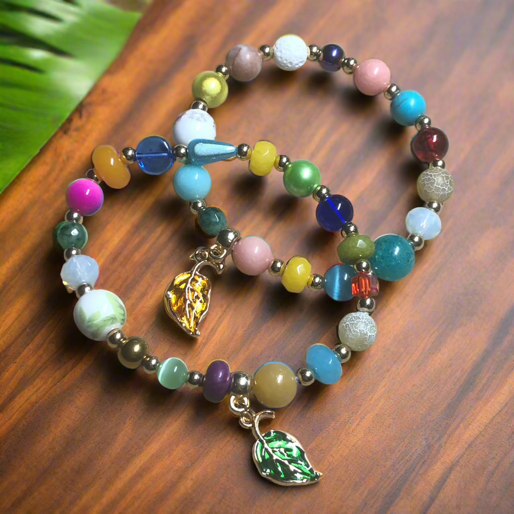 Shanara - rainbow gemstone elasticated bracelet