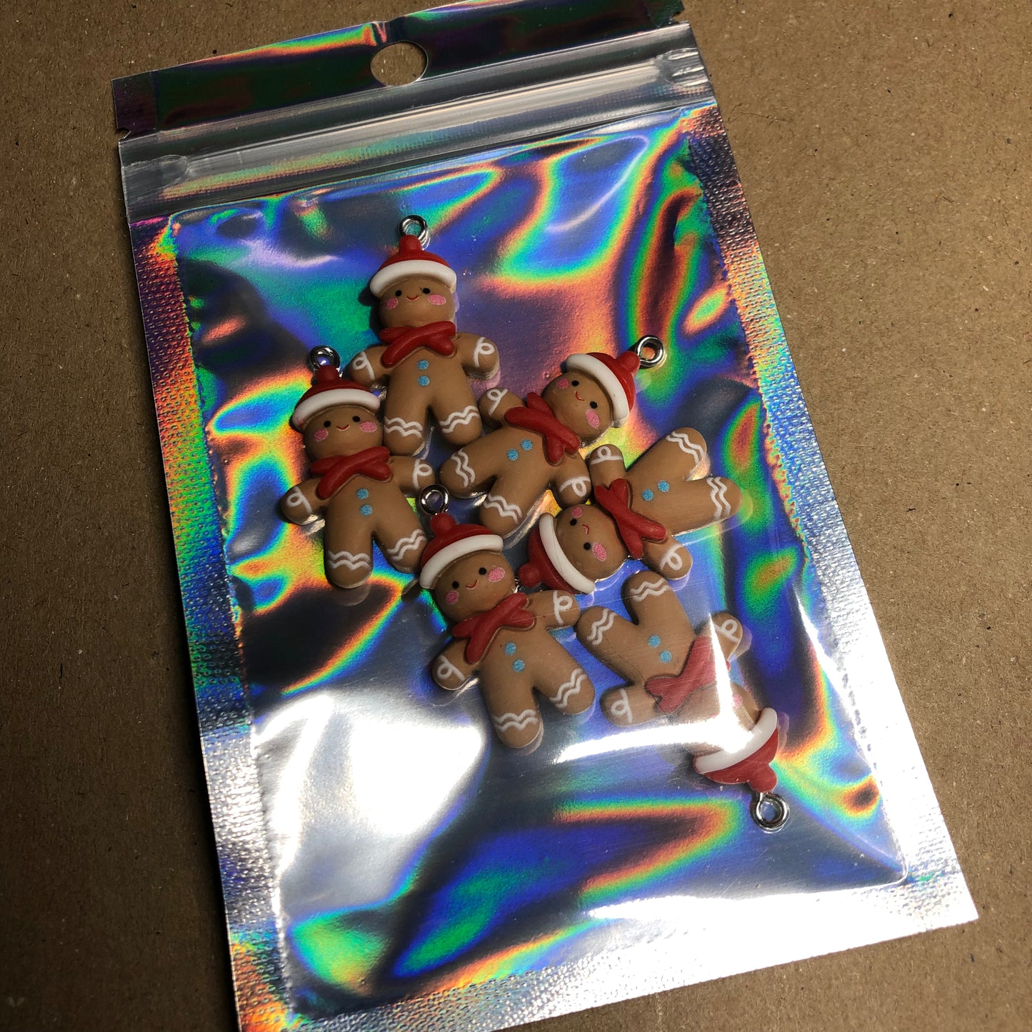 Gingerbread man resin charms