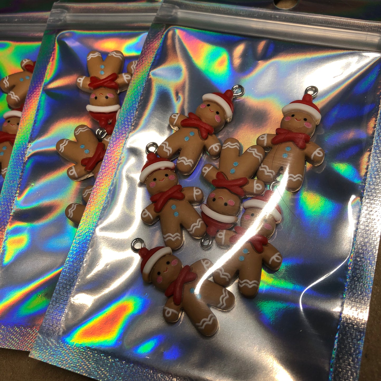 Gingerbread man resin charms