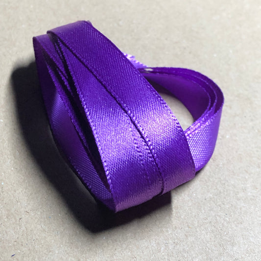 Purple satin ribbon 2m