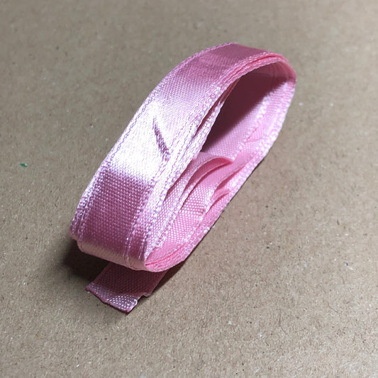 Pink satin ribbon 1m