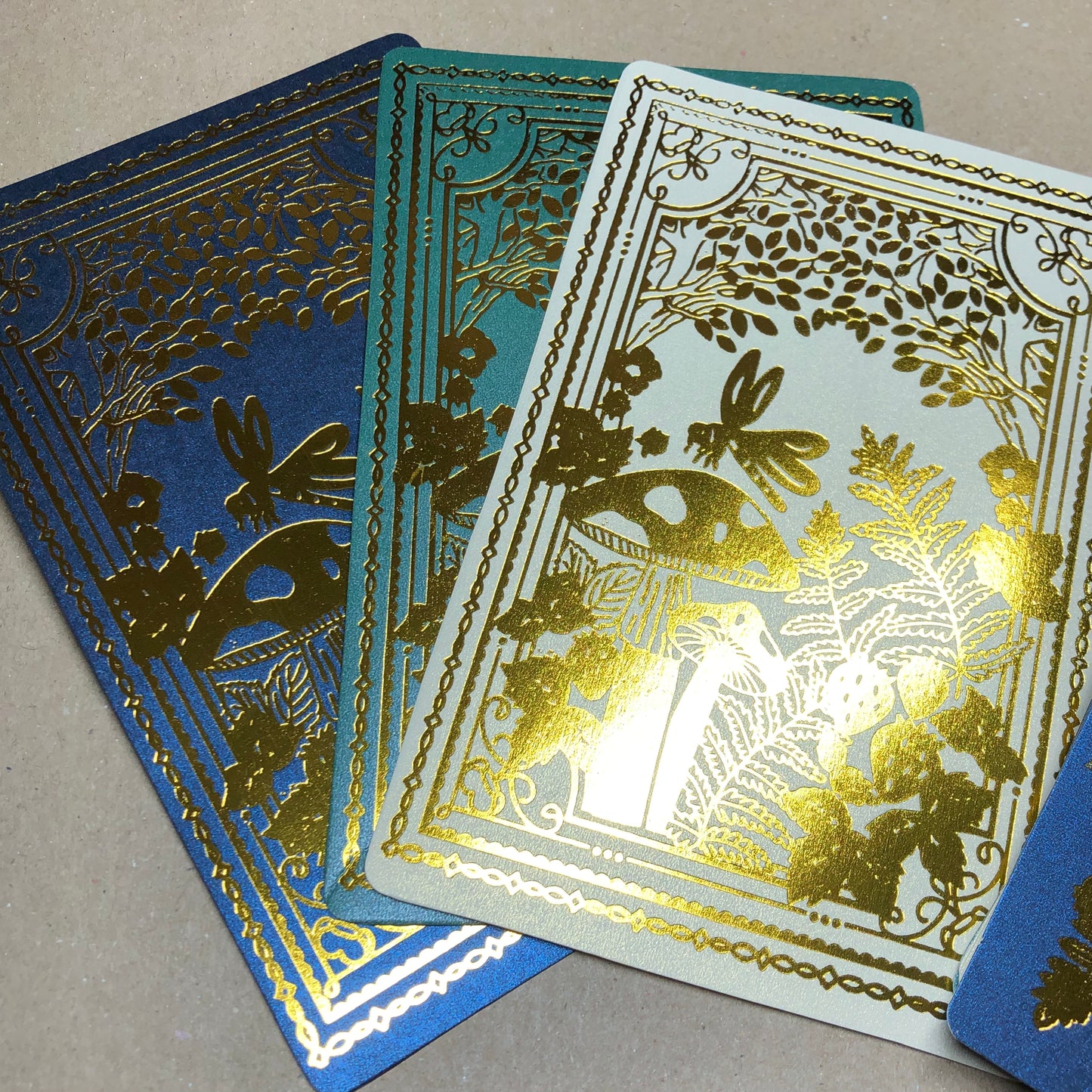 Blue foiled card topper pack