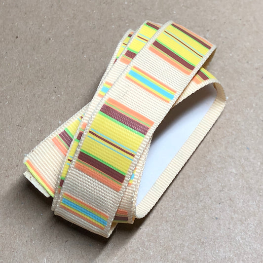 Yellow retro stripe adhesive ribbon 90cm