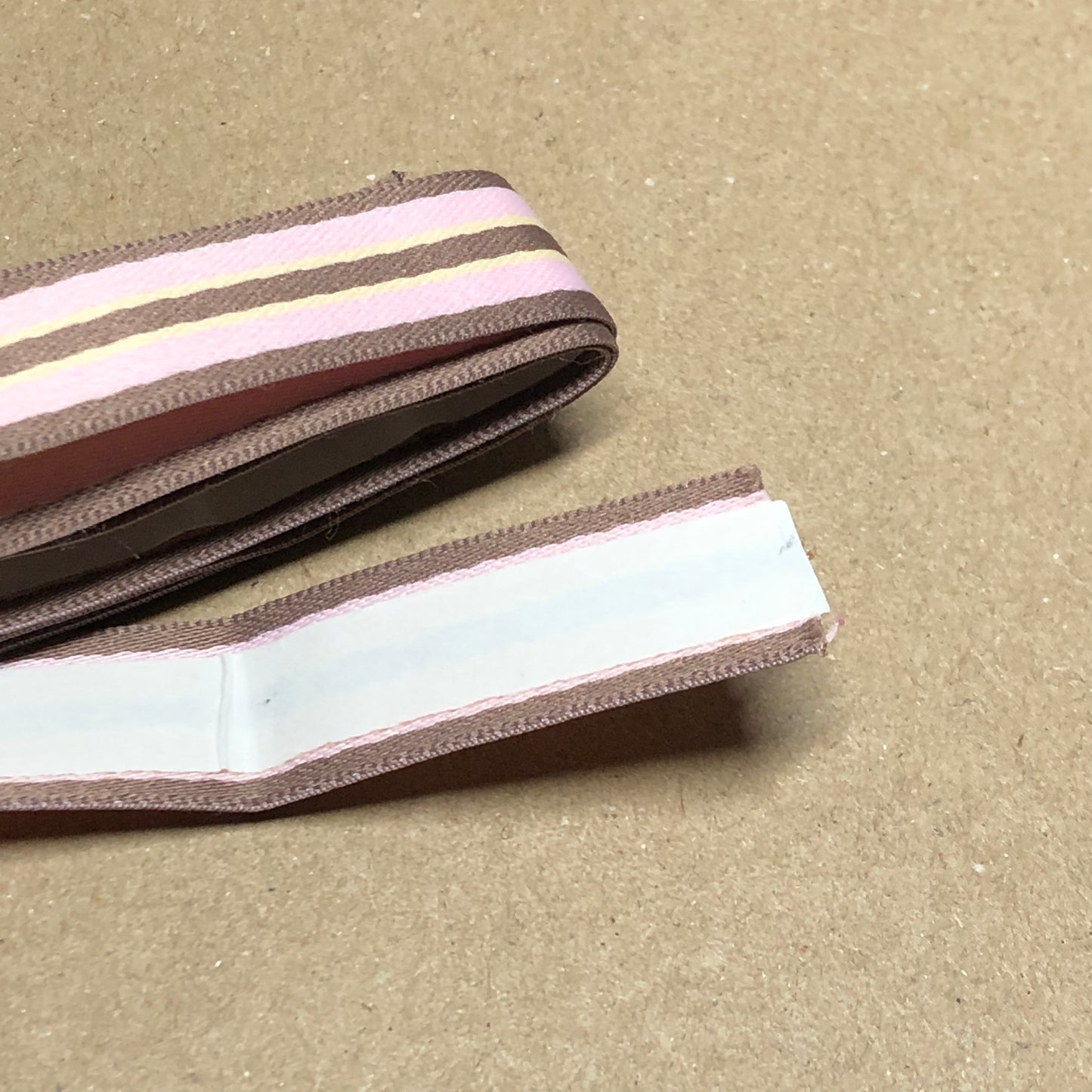 Neopolitan stripe adhesive ribbon 58cm