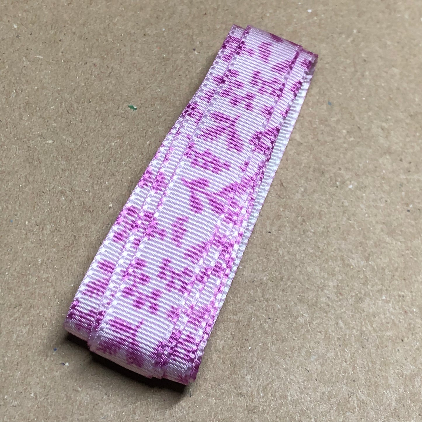 Pink floral ribbon 1m