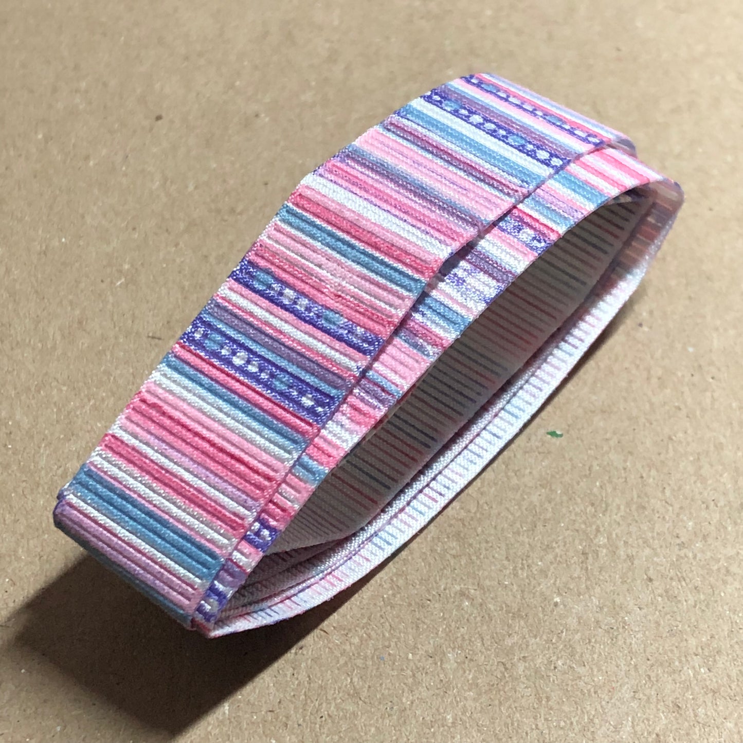 Pink and purple stripe grosgrain ribbon 93cm