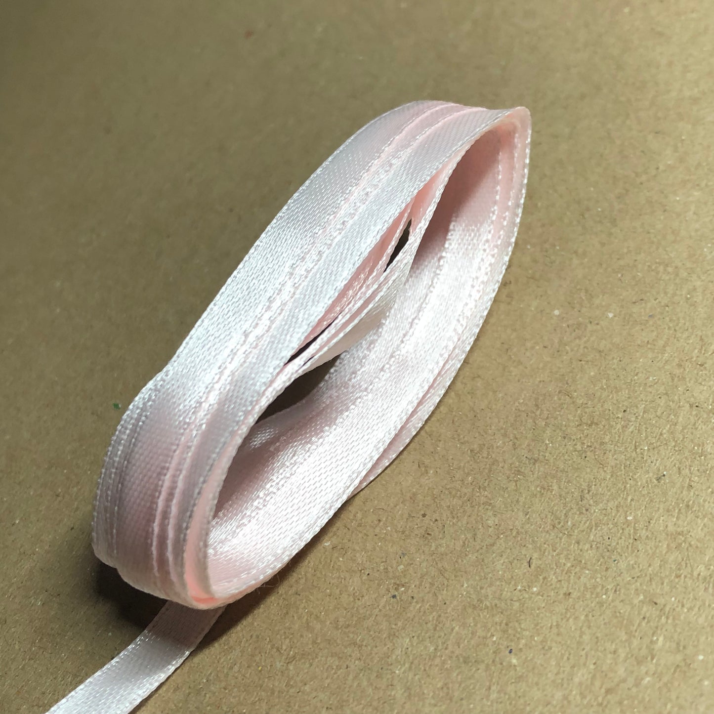 Pale pink satin ribbon 2m