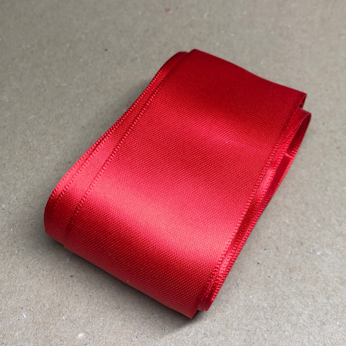 Wide red satin ribbon 1m 82cm