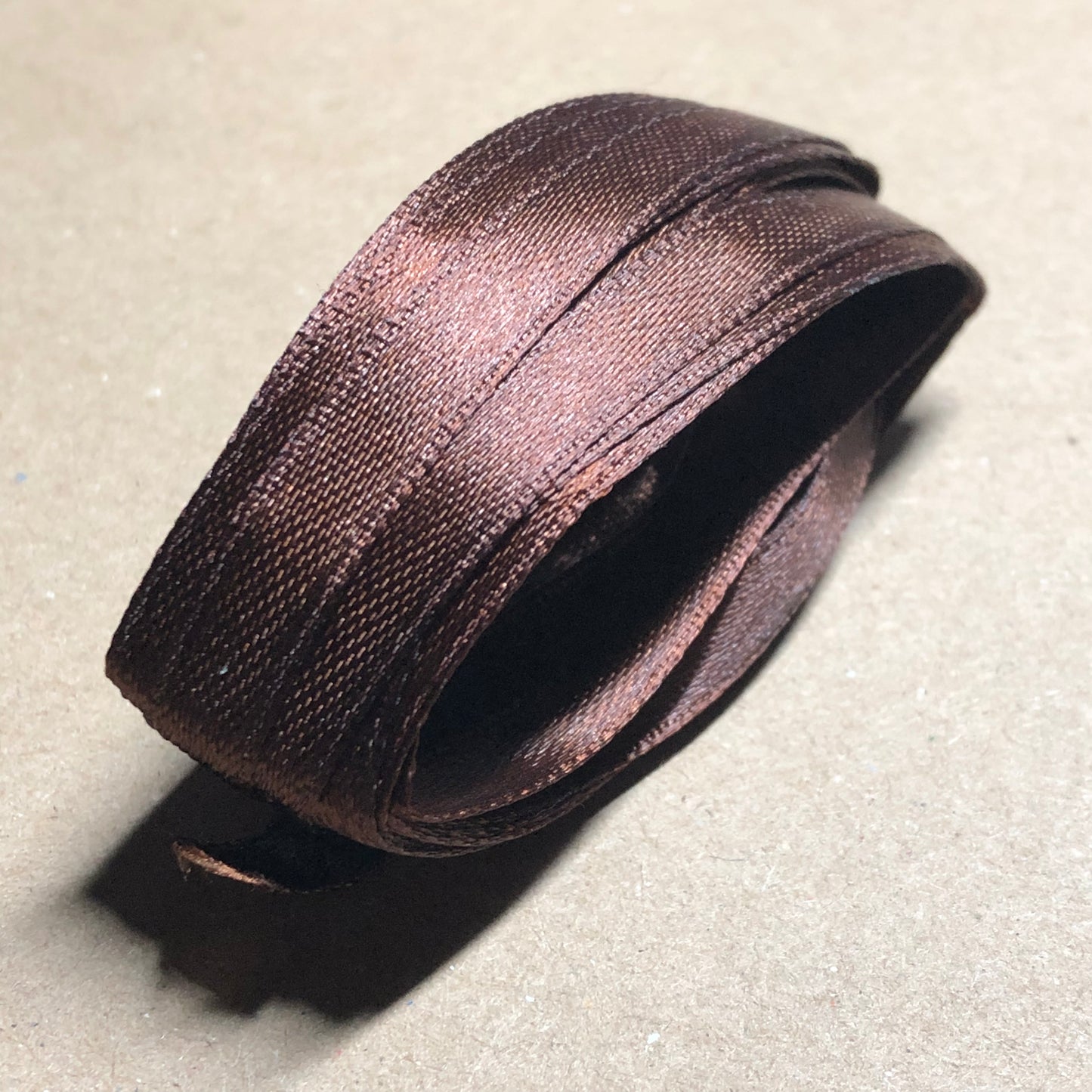 Chocolate brown satin ribbon 2m