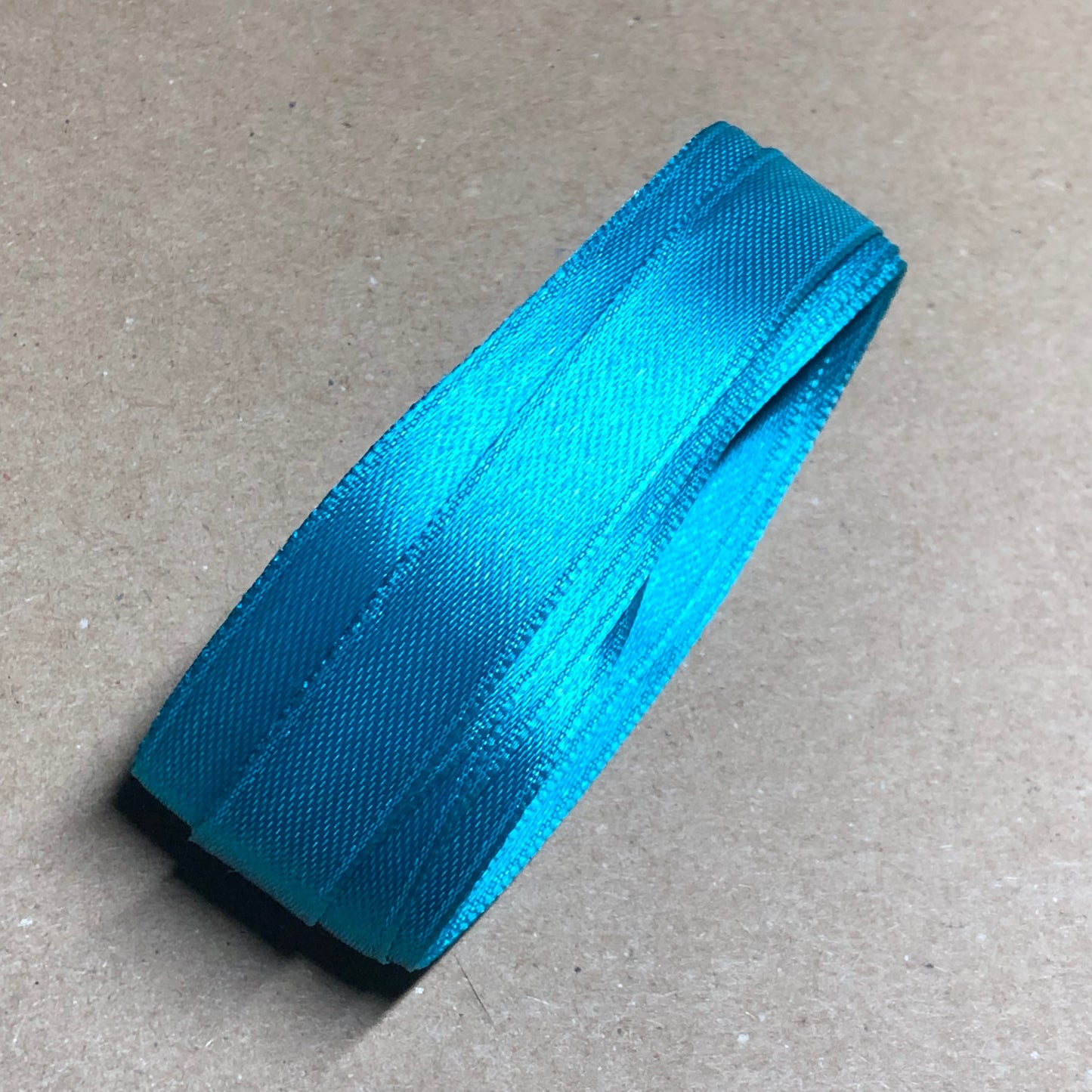 Peacock blue satin ribbon 2m