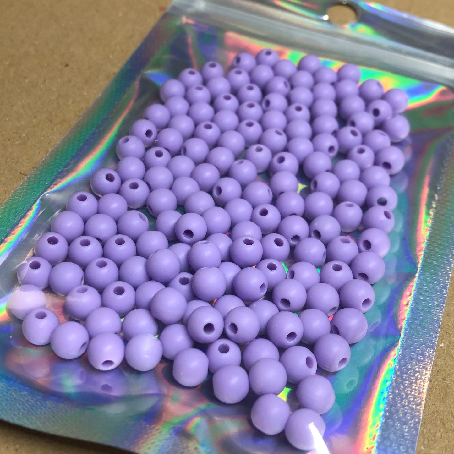 Lilac purple small acrylic beads