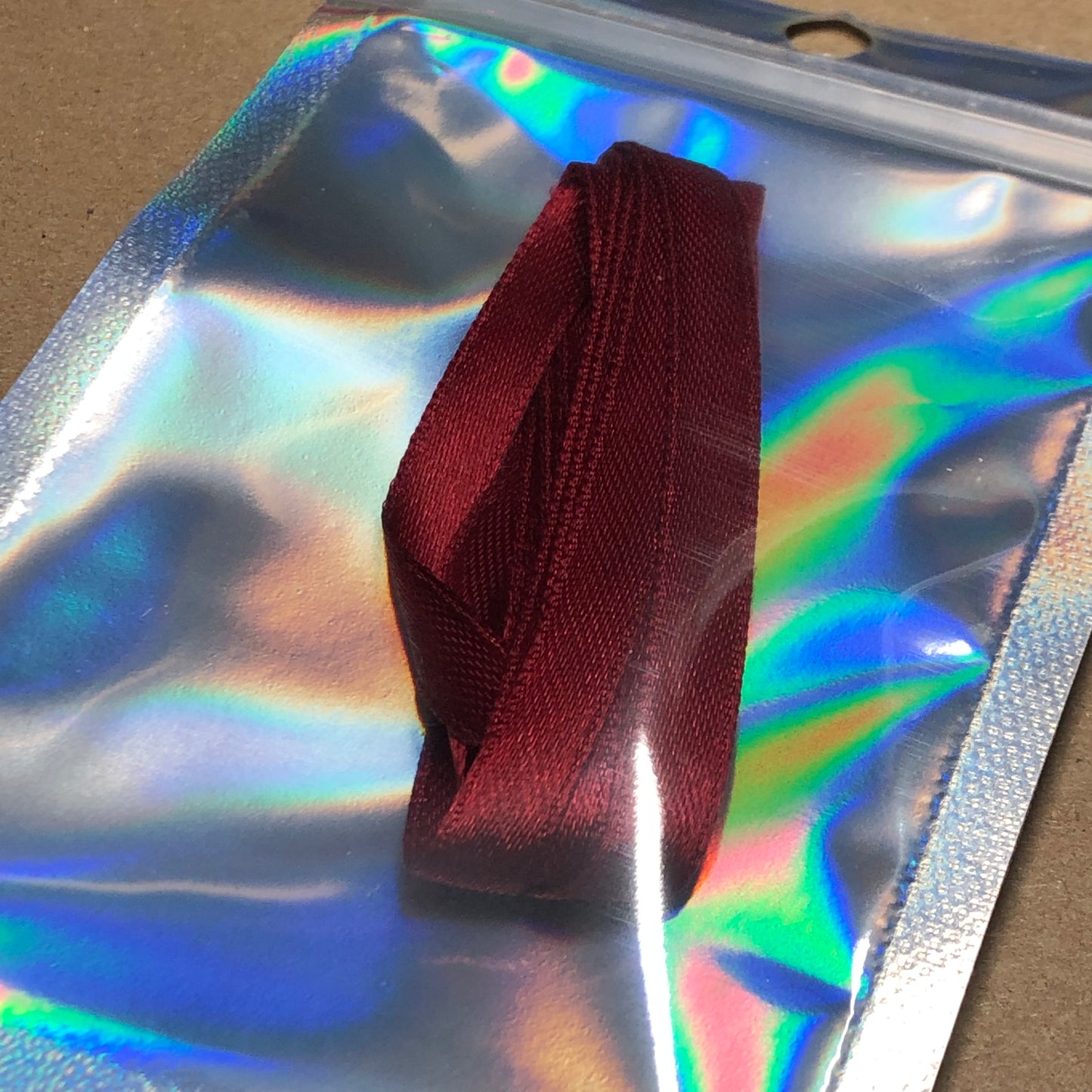 Wine red satin ribbon 2m