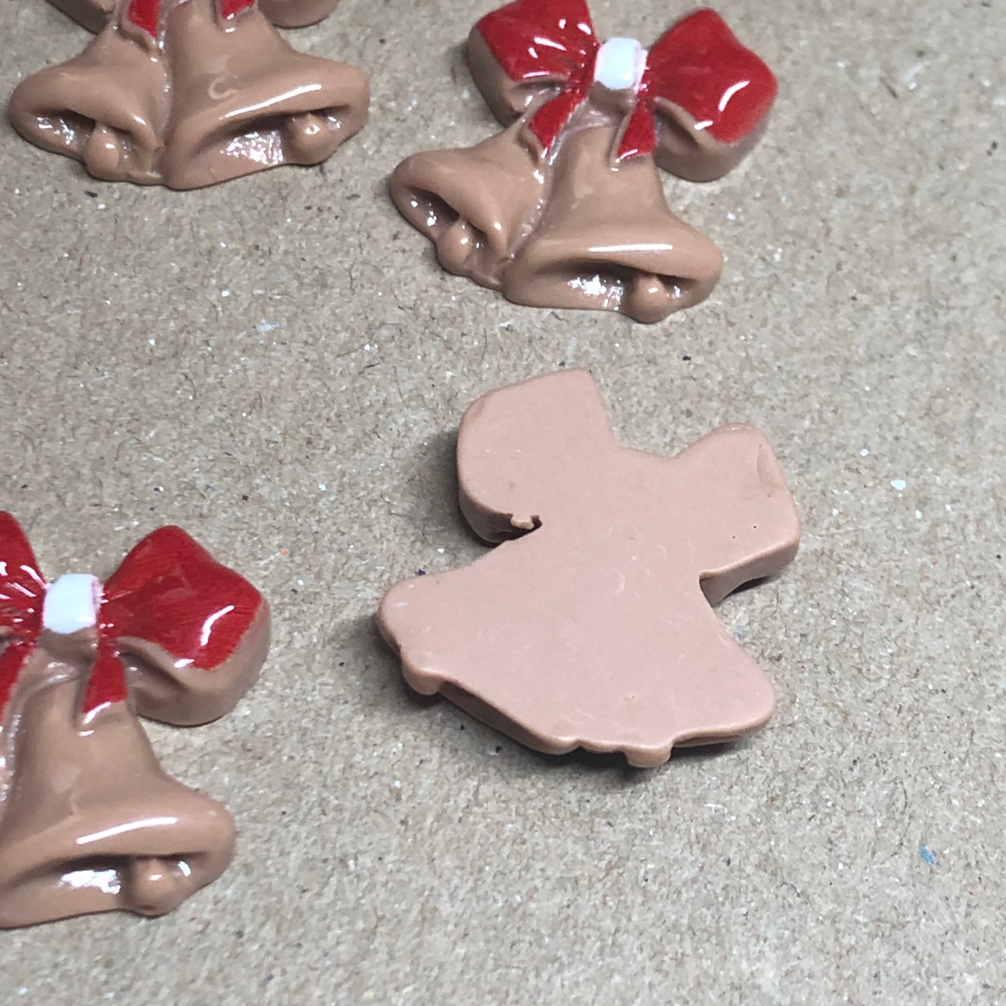 5 x craft charms Christmas bells