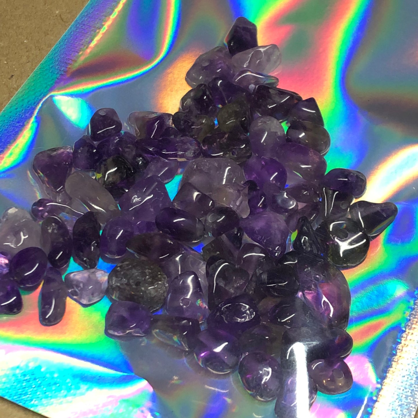 Amethyst chip beads