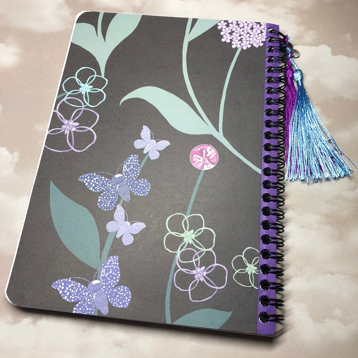 Upcycled hand decorated notebook - Believe